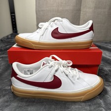Nike Court Legacy Gs White Team Red Gum Bottom Size 5Y DA5380 132 New With Box