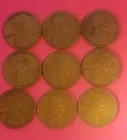 Lincoln Penny Set 1917 1918 & 1919 D,S,P,  lot of nine cents. VG or Better. B11