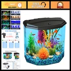 3-Gallon Aquarium Starter Kit with LED Lighting & Filtration for Tropical Fish,