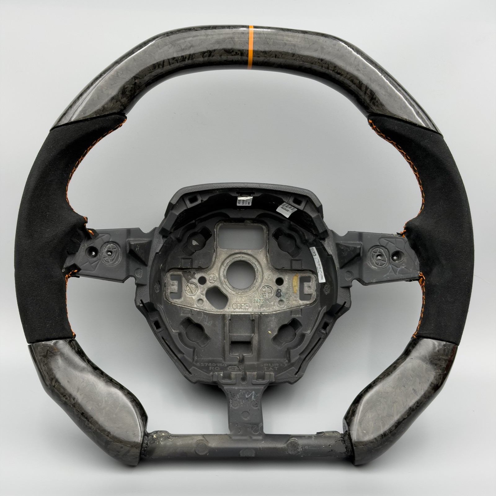 Lamborghini Huracan Forged Carbon Steering Wheel - Alcantara W/Orange Stitching