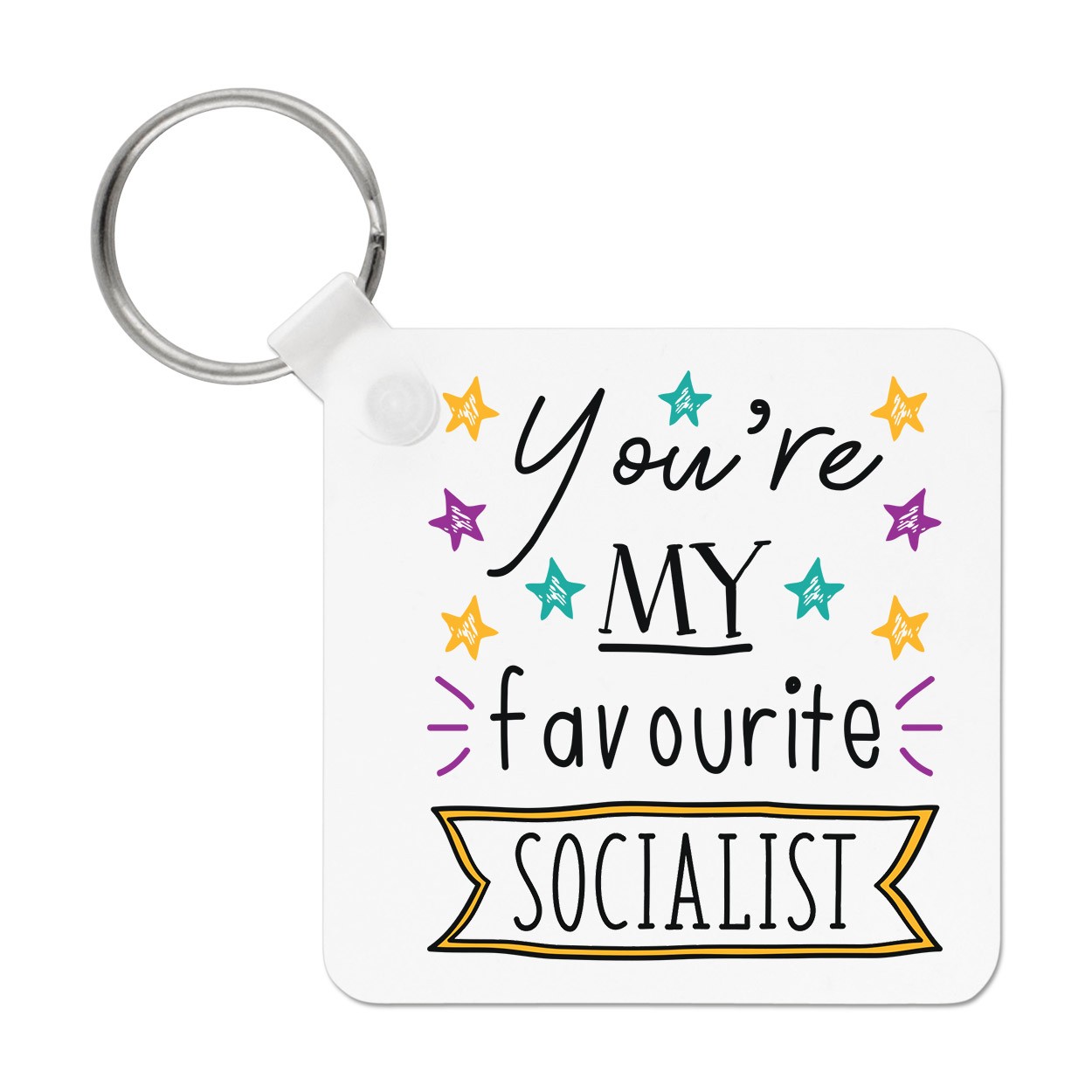 You're My Favourite Socialist Stars Keyring Key Chain Funny Best Socialism