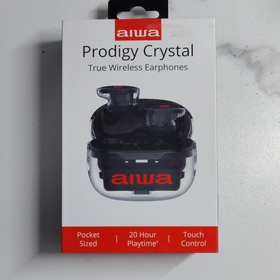 Aiwa Prodigy Crystal True Wireless Bluetooth Earphones Black Touch Control