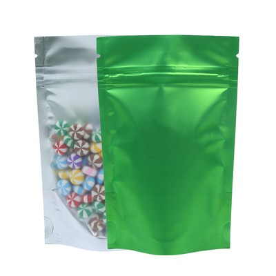 100x Lebensmittelbeutel Gripseal Druckverschluss Standbodenbeutel 10x15cm klar grün BPA frei