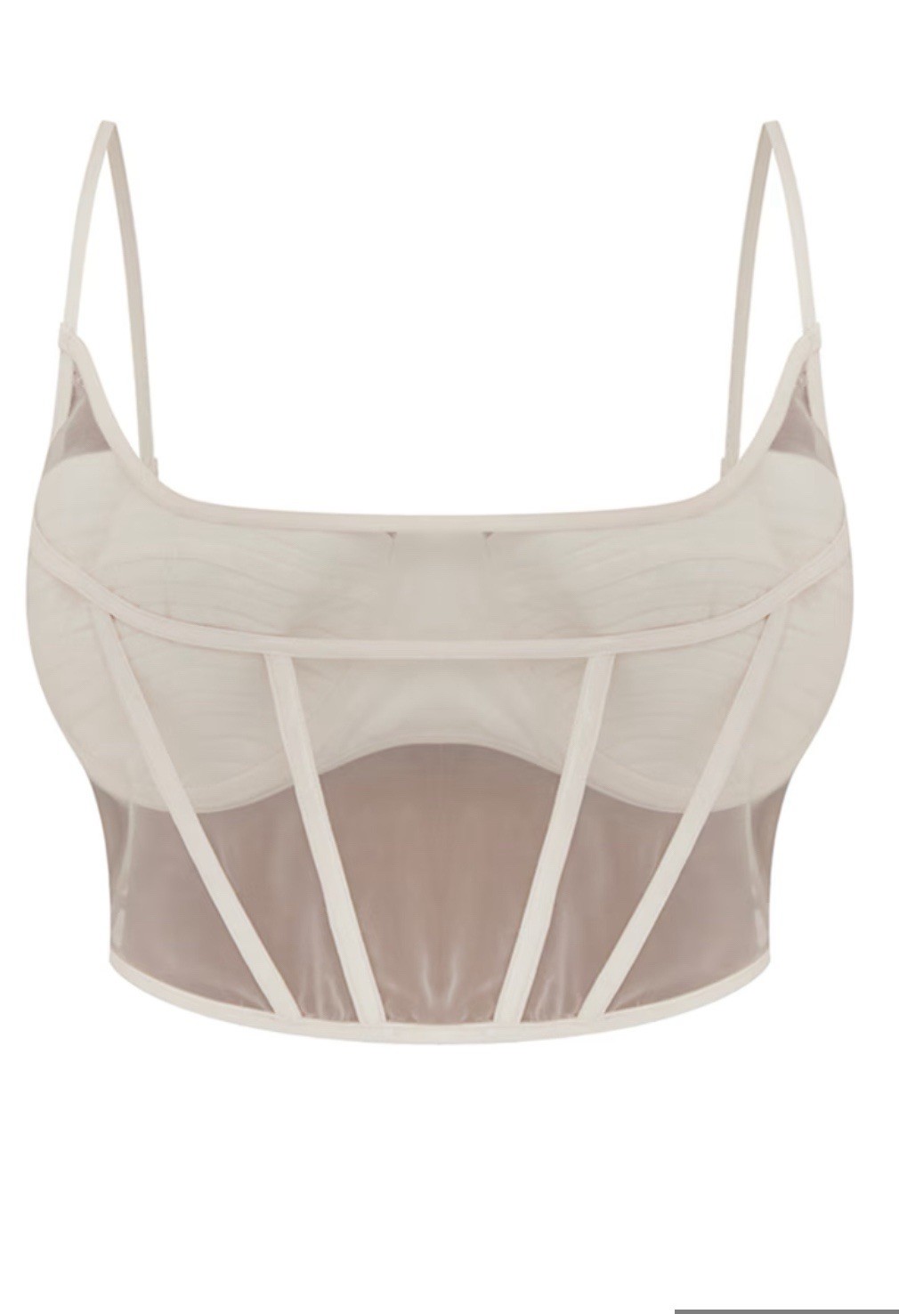 Size 14 Satin Sheer Panel Corset (Pretty Little Thing)