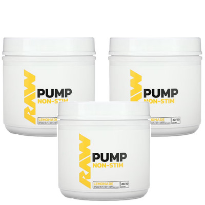 Raw X Bum RAW Pump Lemonade 492 Grams Each (Pack of 3)