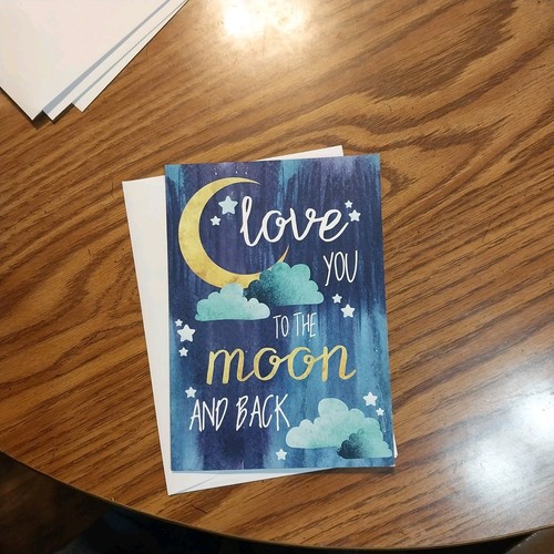 Happy Birthday Card " Love You To The Moon "