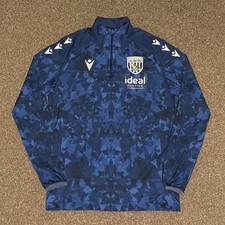 West Bromwich Albion Player Issue 1/4 Zip Macron Training Top, Medium, VGC