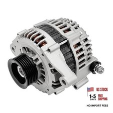 Alternator Compatible With 2000-2001 Sentra 1.8L Hitachi Unit; 100 Amp