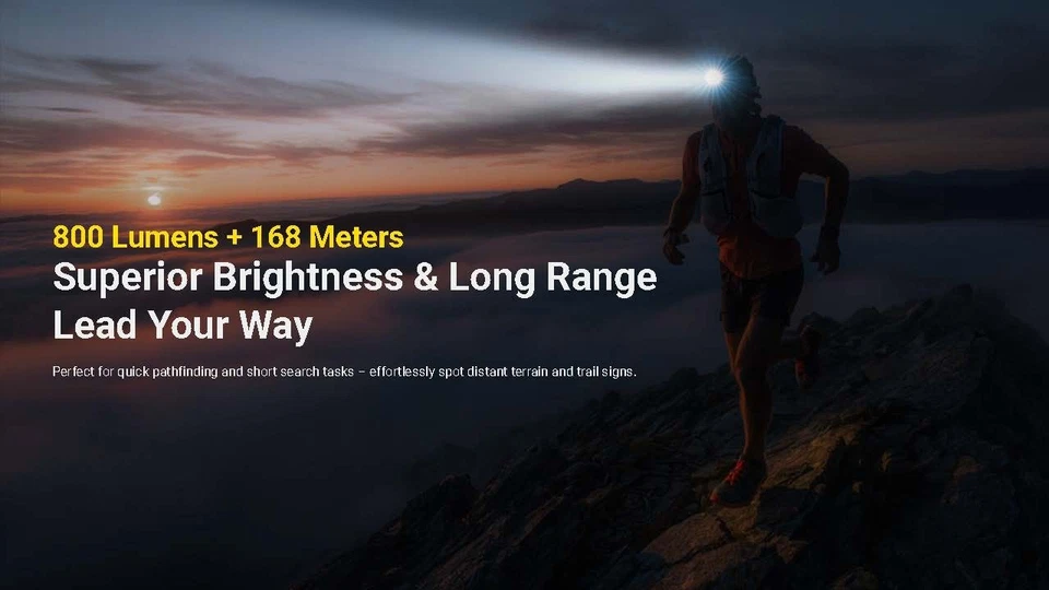 Faro para correr Nitecore UT27 MCT Pro 800 lúmenes 3 colores temperaturas Foto 4 de 4