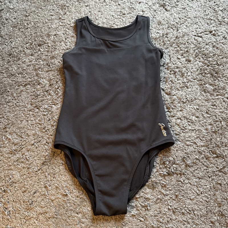 Justice Dance Leotard Scoop Neck black, sz L 12-14 y.o. - NEW!
