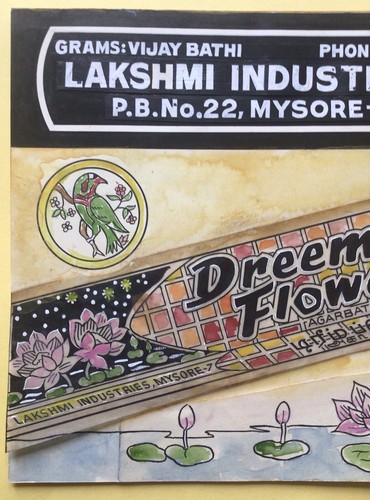 Vintage Advertisement Sign Agarbatti India Art Kitsch Hand Made Proof Collage - Bild 4 von 6