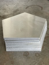 28x Pieces Of 1mm Aluminium Heptagons. Offcuts.