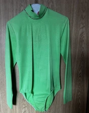 Show Me Western Designs Women’s Medium Horse Equestrian Show Shirt Bodysuit Lime