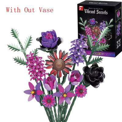 Bausteine Sonnenblume, Blumenstrauß, Vase, Ziegelmodell