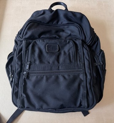 DAMAGED / USED Vintage Tumi Alpha Backpack Black Ballistic Nylon Bag Made in USA