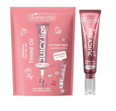 Bielenda Juicy Tinted Lip Oil Nude Rose Moisturizing Gloss Hydrating Care