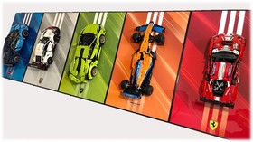 Acrylic Top-Speed Wall Mount Display for LEGO Porsche Technic 911 GT3 42056