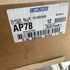 12 Carlisle Super Blue Ribbon Classical V-Belt AP78 NOS Lot Of 12