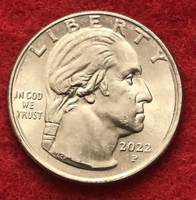 2022-P Wilma Mankiller 25C US quarter with  DROOLING GEORGE  die chip mint error