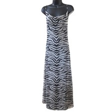 Abito midi Zara stampa zebrata taglia S scollo cappuccio nuovo con etichetta