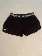 Under Armour Youth Girls XL Shorts Solid Black