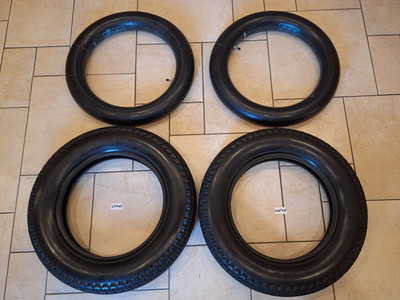 2x Avon MK II MK2 5.00-16 (5.00x16) AM7 Safety Mileage Reifen incl. Schlauch