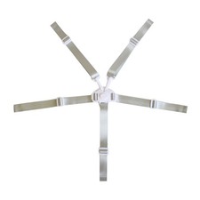 5-Point Children Chair Baby Carriage Safety Belt Nylon Webbing POM Buckle Grey