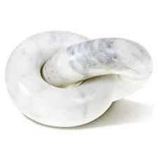 Sculptural Marble Knot That Instantly Elevates Your Shelf Styling - 6" Accent 