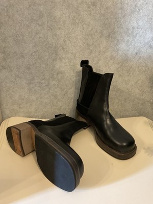 Kult Domini schwarze Stiefeletten Chelsea Echtleder Low Blockabsatz UK 5 EU 38