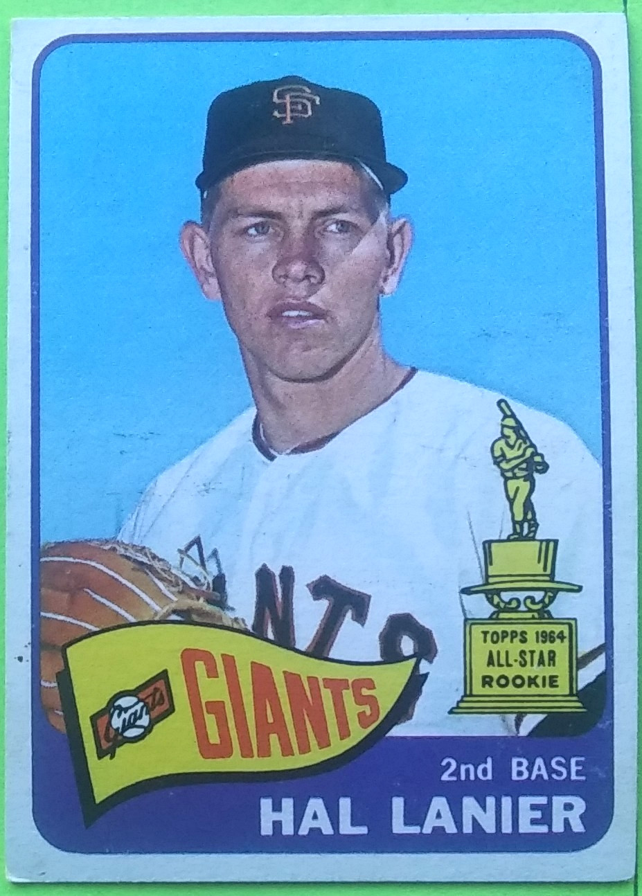 1965 Topps #118 Hal Lanier (ROOKIE) Baseball Card (San Francisco Giants)
