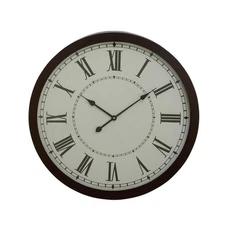 30 in. x 30 in. Black Metal Wall Clock