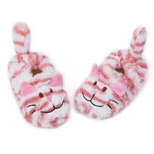 Girls Fluffy Fuzzy Cat Warm Soft Slipper,Pink US11-12