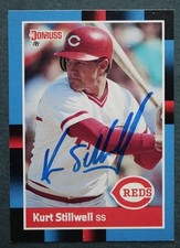 Cincinnati Reds Star Kurt Stillwell signed / autographed 1988 Donruss card -