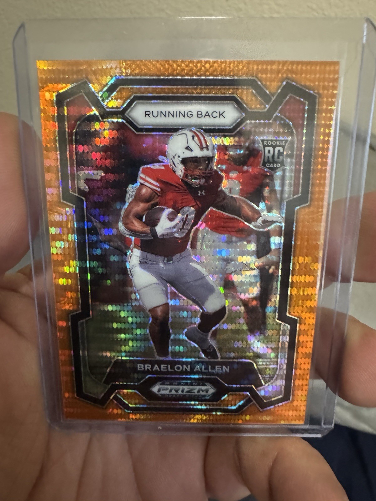 2024 Panini Prizm Draft Picks -Orange Pulsar Prizm #129 Braelon Allen /49 (RC)