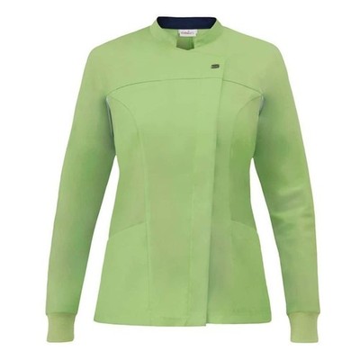 Giblor's Damen Jacke Jadegrün Pistaziengrün Langarm - Zahnarztuniform