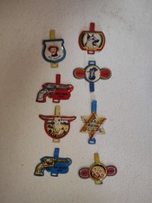 Roy Rogers Rasin Bran Metal Badges Lot Of 8 Different