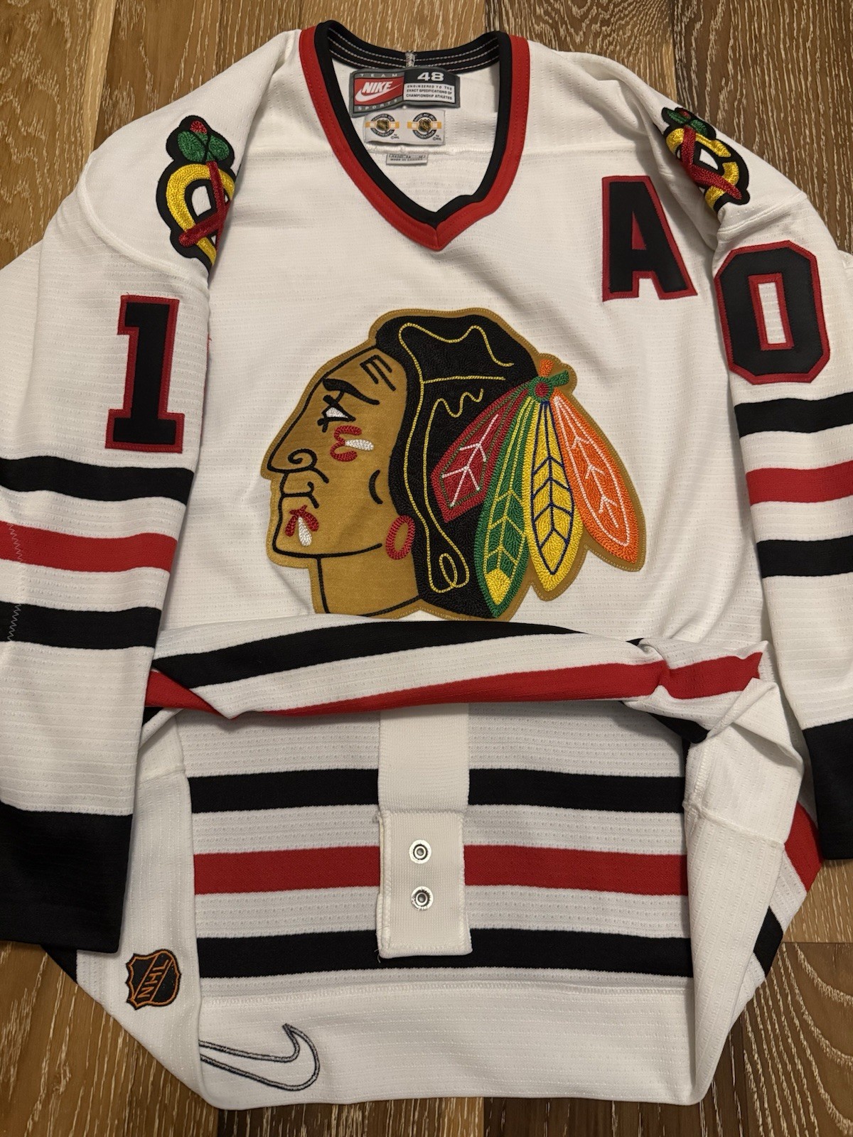 Vintage Nike Tony Amonte Chicago Blackhawks Authentic NHL Jersey White Size 48