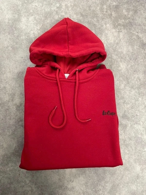 Sweat a capuche rouge Lee Cooper - Neuf sans Etiquette - Taille S #474 - Photo 2/4
