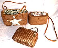Great Group  3  Vintage  Woven  Basket  Style...
