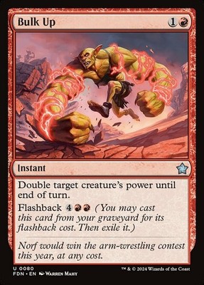 MTG Bulk Up - Foil, Foundations, Lightly Played, English