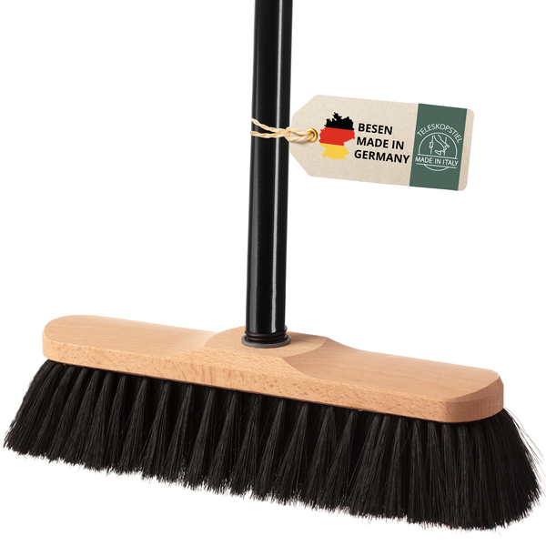 Besen Mit Stiel / Kehrbesen Mit Teleskopstiel Zimmerbesen Stubenbesen Staubbesen-image