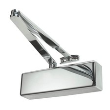 Door Closer Fire Rated Overhead Polished Chrome Adjustable Modern Max 80 kg
