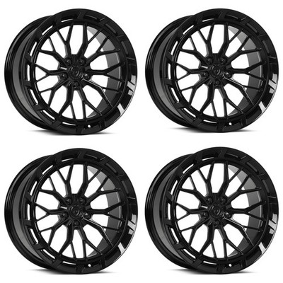 Set 4 20'' Dolce Performance Magari Gloss Black 20x10 Wheels 5x112 40mm Rims