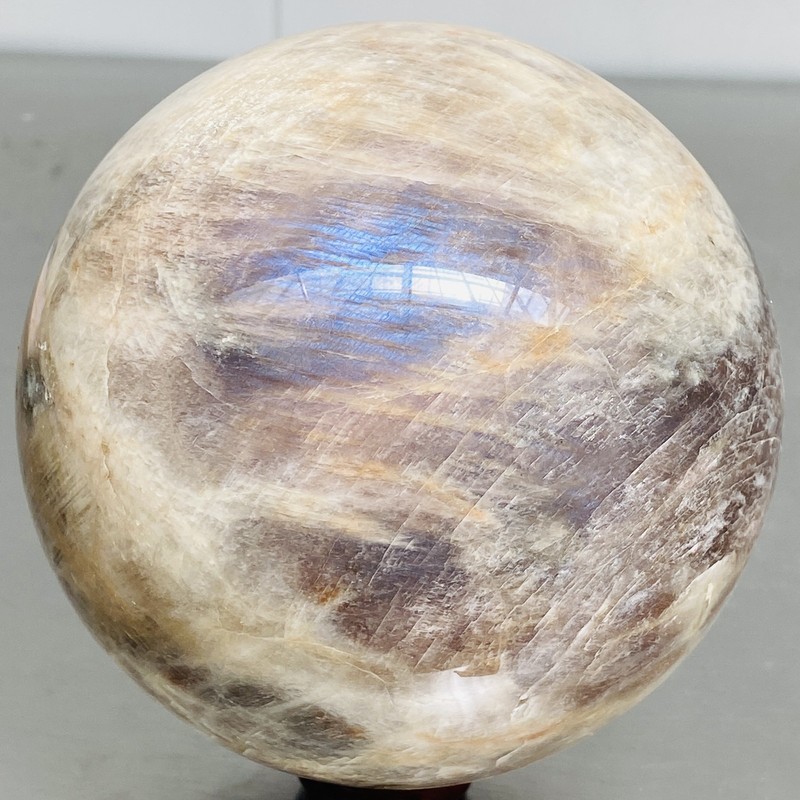 Natural Gray moonstone sphere quartz Crystal ball Healing 2840G (6.26LB)
