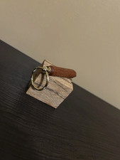 Wood Turned Key Chain Handmade Wooden Key Chain With Gold Hardware.