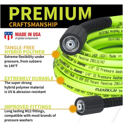 #ad Flexzilla Pressure Washer Hose 1 4quot; x 50 ft. ZillaGreen $95.19