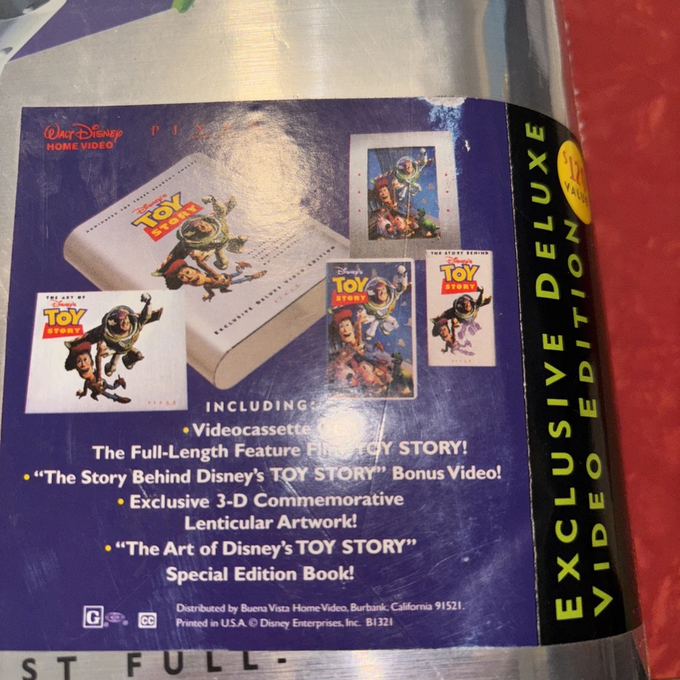 Toy Story (VHS, 1998, 2-Tape Set, Letterboxed Clam Shell Special Edition) Disney - Image 2 of 4