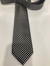 IMANI UOMO skinny Tie Black White Checked Silk touch