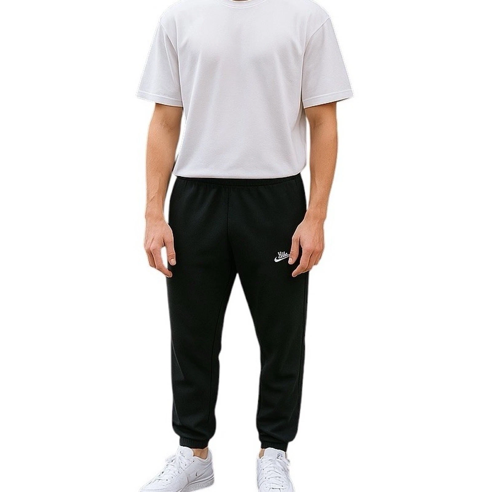 Nike Men's Fleece Club Sweatpants Black XL Straight Leg