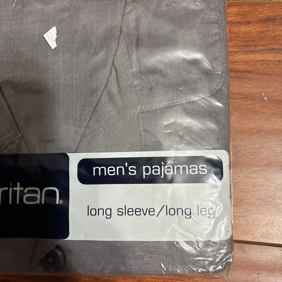 NOVO Pijama Masculino Puritano Extra Grande Cinza 100% Algodão 2 Peças Mangas Compridas - Imagem 2 de 4